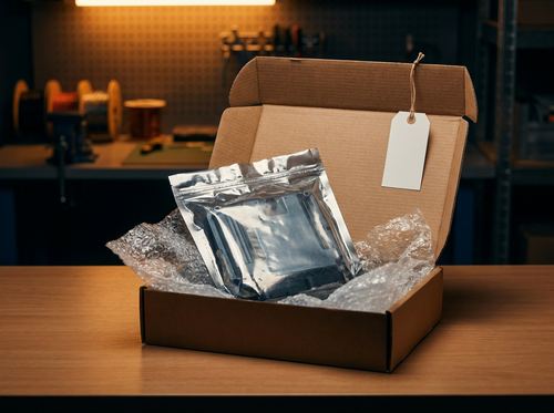 Parts packed and ready to ship back